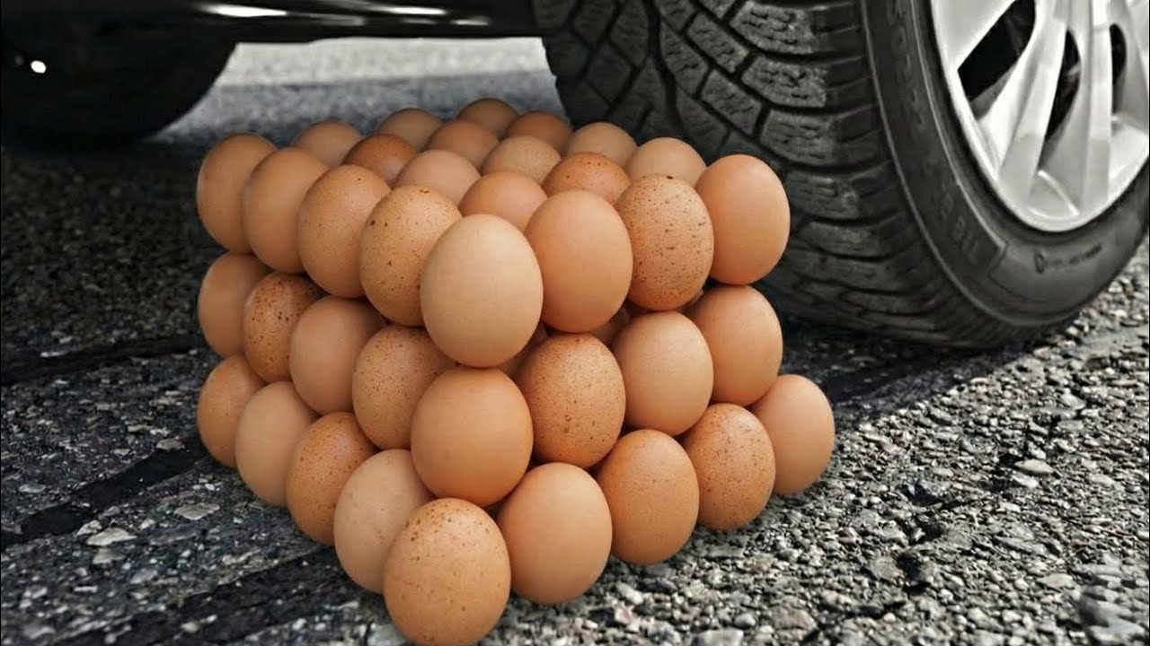 Crushing Experiment Eggs vs Car! Crushing Crunchy, Soft Things with Car!