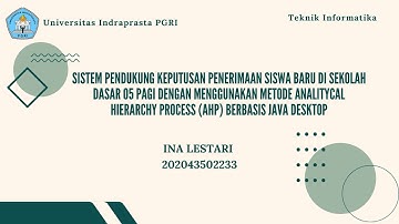 Demo Aplikasi Tugas Akhir | Ina Lestari | 202043502233 | Unindra