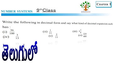 Write the following in decimal form and say what kind of decimal expansion each has 36/100 1/11 4 1/