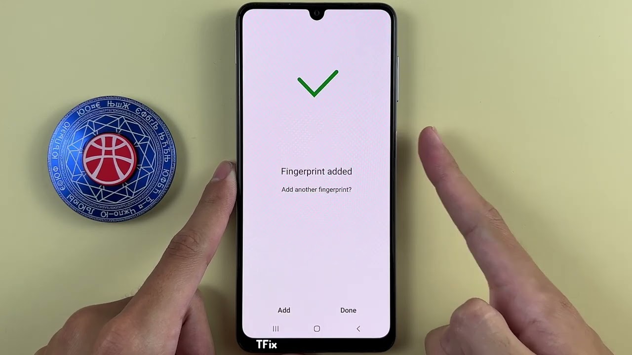 Set pattern, fingerprint, face password on Samsung A22 Android 12