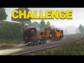 Going Downhill with Heavy Trailer and Rain - ETS2 Challenge