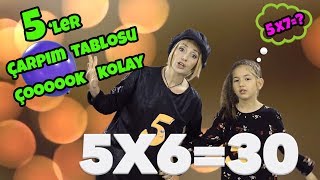5 ‘ LER ÇARPIM TABLOSU | Figoş Abladan Çarpım Tablosu Öğren