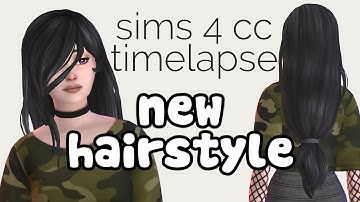 Sims 4 CC Timelapse - A brand new Hairstyle, from scratch!