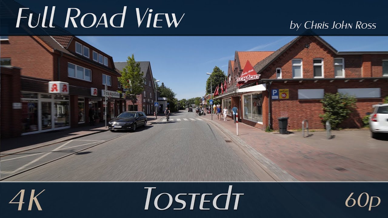 Tostedt, Landkreis Harburg, Germany: Bahnhofstraße - 4K (UHD/2160p/60p) Video