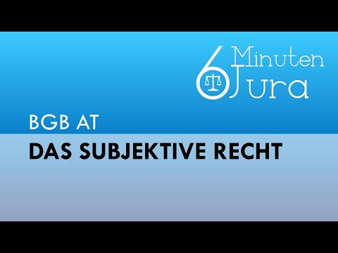 Video: Was Sind Subjektive Rechte