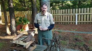 Cub Scouts, how to build a campfire & Fire Safety