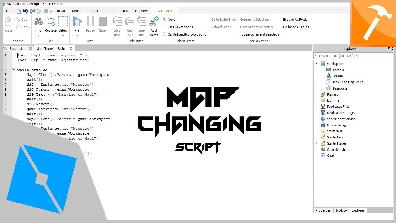 Roblox Tutorial Making Simple Map Changer Script Youtube