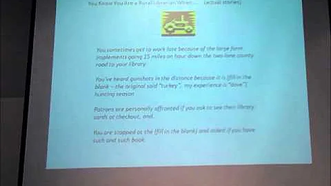 You Know You Are a Rural Librarian When... by Conn...