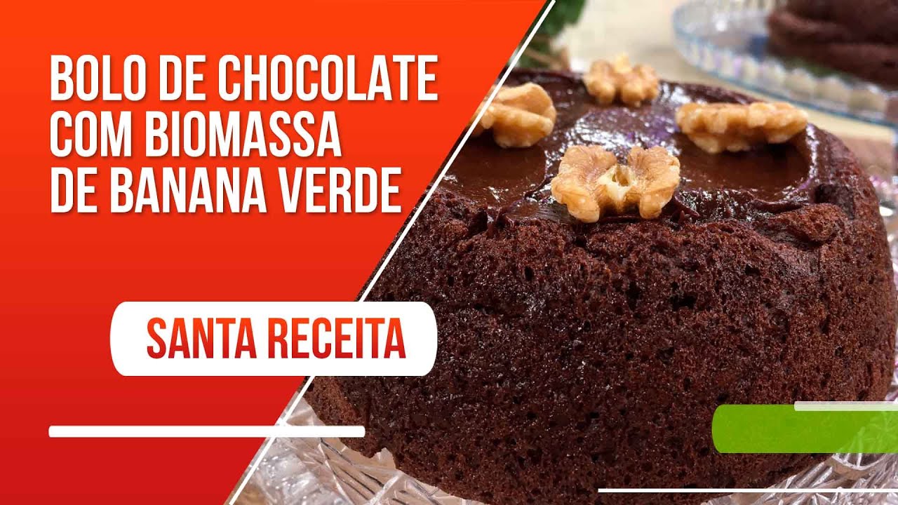 Bolo com massa de banana! Aprenda como fazer um bolo de chocolate com biomassa de banana verde