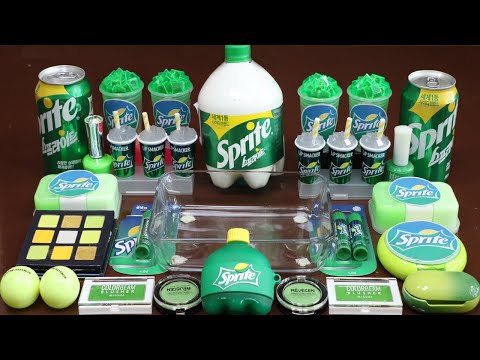 Mixing&amp;<strong>quot</strong>;Sprite&amp;<strong>quot</strong>; Eyeshadow and Makeup,parts,glitter Into <strong>Slime</strong>!Satisfying <strong>Slime</strong> Video!★ASMR★