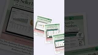 Etsy Seller Bookkeeping Spreadsheet Google Sheets Shop Fee Calculator Income Expense Profit Track...