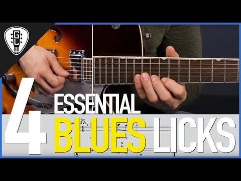 4 Essential Blues Licks - Lead Guitar Lesson