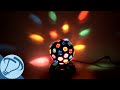 6 black rotating disco ball with 46 points of light from creative motion
