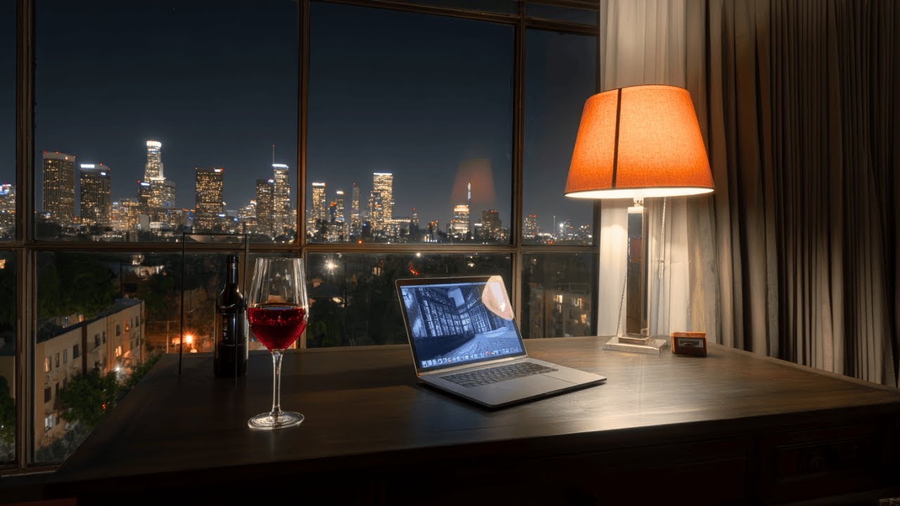 Lonely City Night - Slow Jazz Music for Thinking & Writing