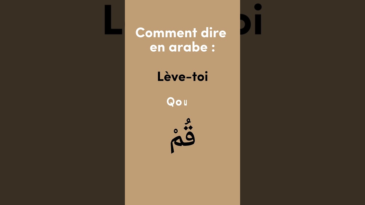 Apprends ces mots utiles en arabe !