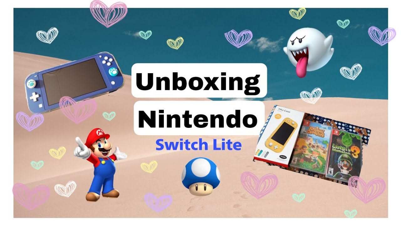 Unboxing Nintendo Switch lite Blue + Accessories แกะกล่องพัสดุเครื่อง ...