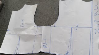 Detailed tutorial on how to draft a half scale basic bodice block. #sewing#sew #bodice# vabbfashions