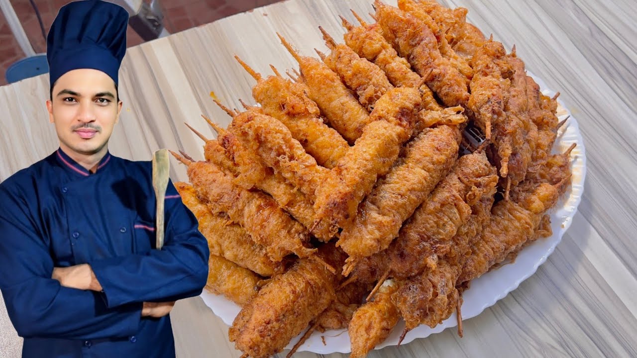 Chicken Stick Recipe | Bakery style chicken stick Recipe|Chef M Afzal|