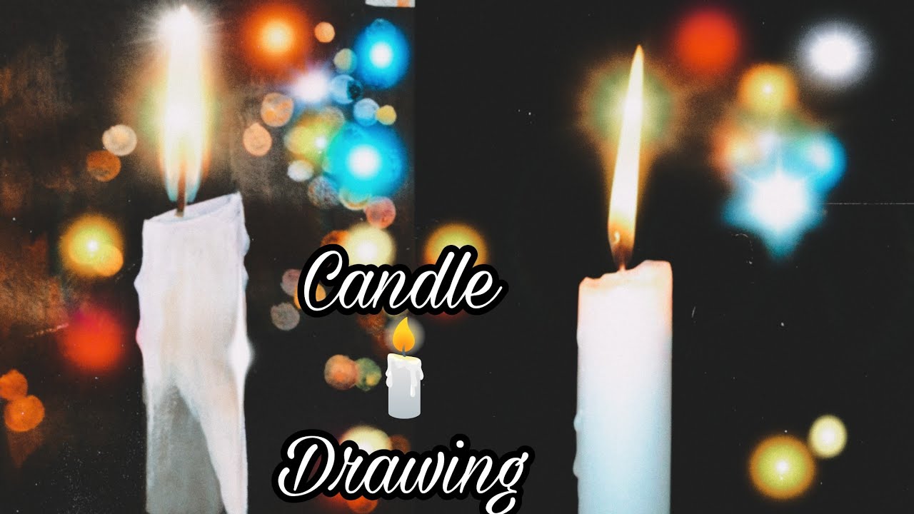 How to draw a Candle / Acrylic painting on black pepar / Acrylic Painting Tutorial For Beginners