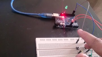 Arduino Uno One LED and two buttons
