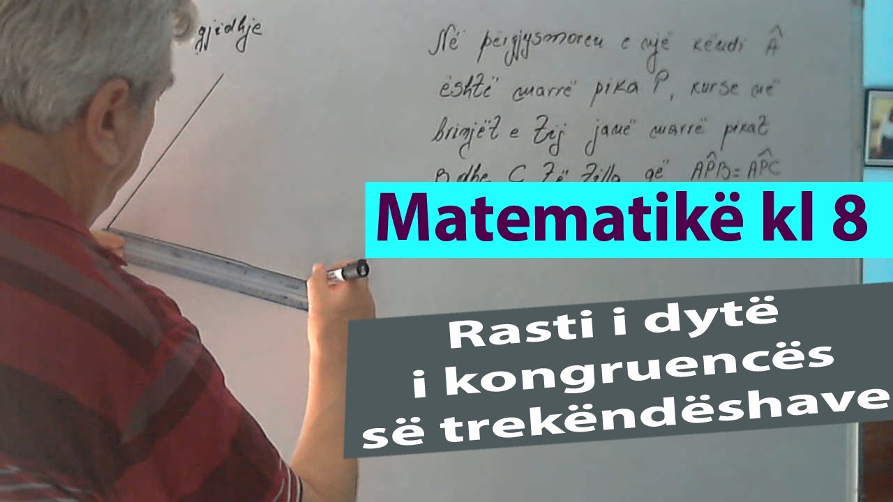 Ushtrime matematike kl 8 / Rasti i dytë i kongruencës së trekëndëshave