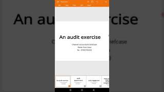 Audit exercise