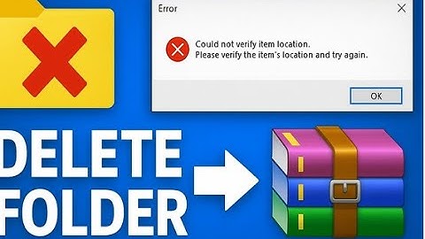 Delete Stubborn Folders with WinRAR