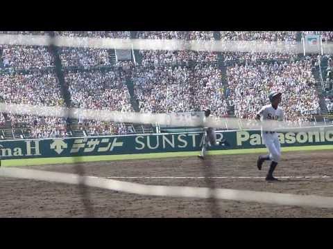 済美　安楽智大・ホームラン(花巻東戦/第９５回選手権)