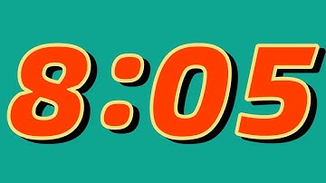 8 Minute and 5 Second Countdown Timer ⏰ | Bright green screen and huge numbers