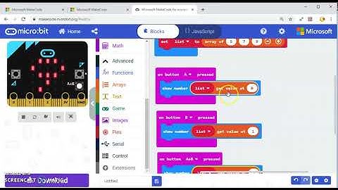 Arrays in micro:bit 2019