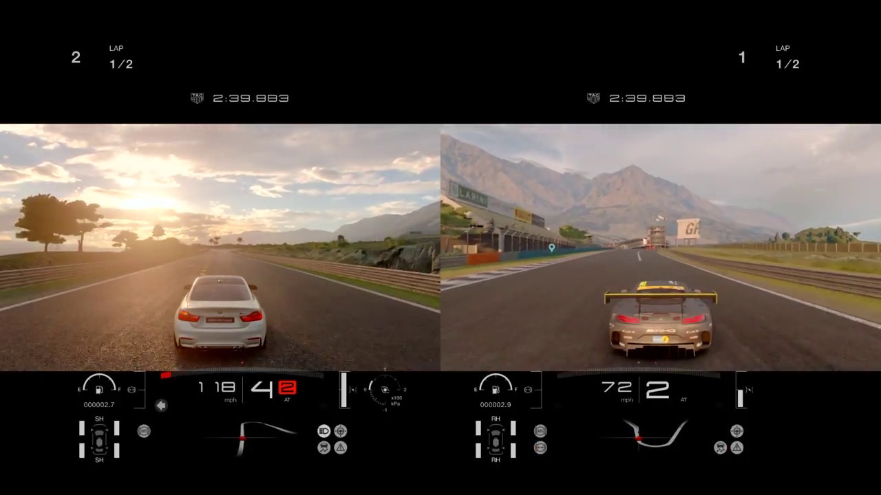 Ps4 split. Gran Turismo 4 Split Screen. Gran Turismo 4 PC Split Screen. Гран Туризмо пс4 геймплей. Gran Turismo Sport Split Screen ps4.