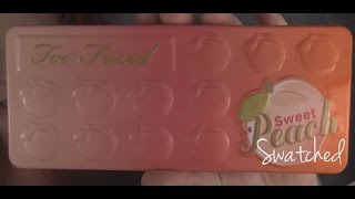 Too Faced Sweet Peach Palette - Swatched