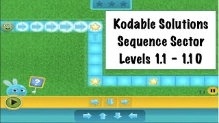Kodable Solutions -  Sequence Sector - Levels 1.1-1.10