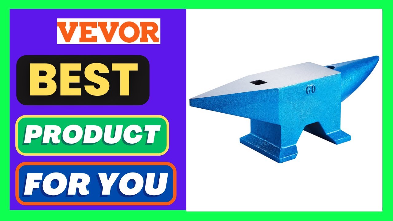 VEVOR Single Horn Anvil 132Lbs Cast Steel Anvil
