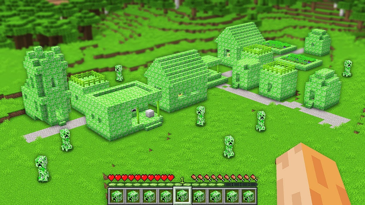 I look this CREEPER MONSTER Village in My Minecraft World !!! Secret