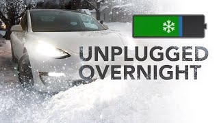 Leaving a Tesla Unplugged in Winter Overnight: Battery Cold Test in Canada