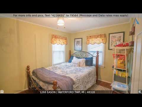 1268 EASON, Waterford Twp, MI home video tour
