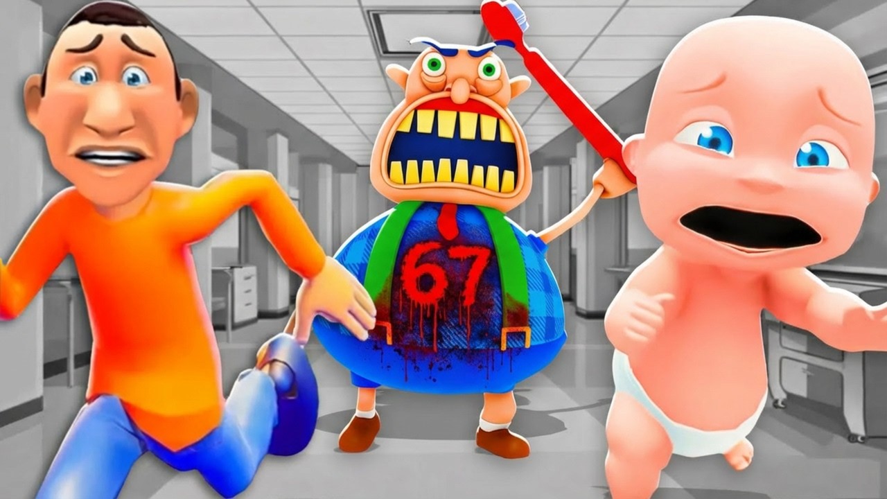 Baby and Daddy ESCAPE EVIL DENTIST in ROBLOX!