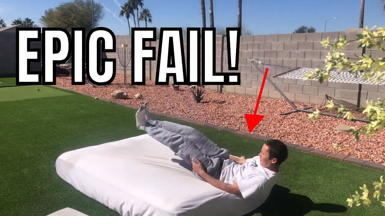 Failed tutorial on how to do a backflip 180 on a bed or mattress YouTube