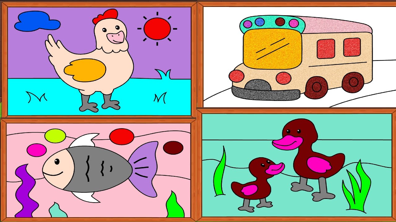 Learn Colors with Painting Painting Art For Kids Dharshik Kids TV