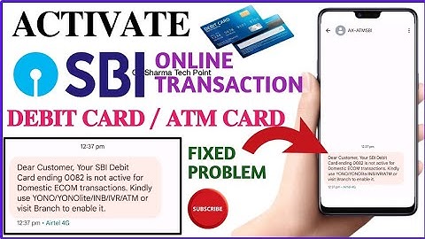 How to Activate SBI Debit Card For Online Transaction at Ecommerce Website