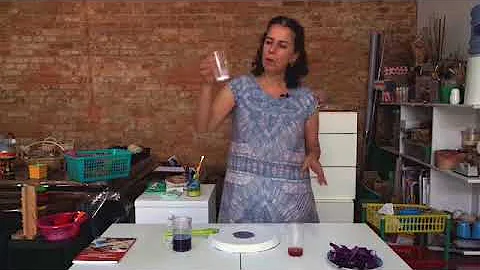 Como fazer tinta azul com repolho roxo?