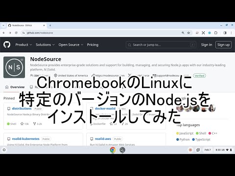 ChromebookのLinuxに特定のバージョンのNode.jsをインストールしてみた