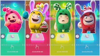 Oddbods Newt vs Oddbods Bubbles vs Oddbods Zee vs Oddbods Fuse | Tiles Hop EDM Rush