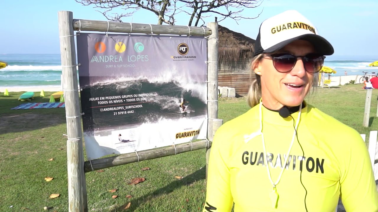 Andrea Lopes Surf School - Patrocinado Guaraviton