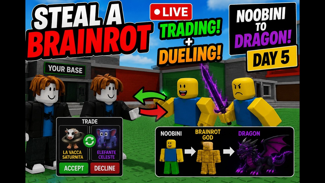 Playing Steal A Brainrot!! Secret AA? (LIVE) - YouTube
