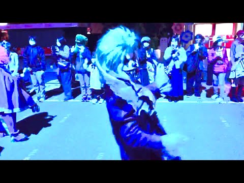 【USJ ホラーナイト】すごい歩き方のピエロさん【襟ピエロ】