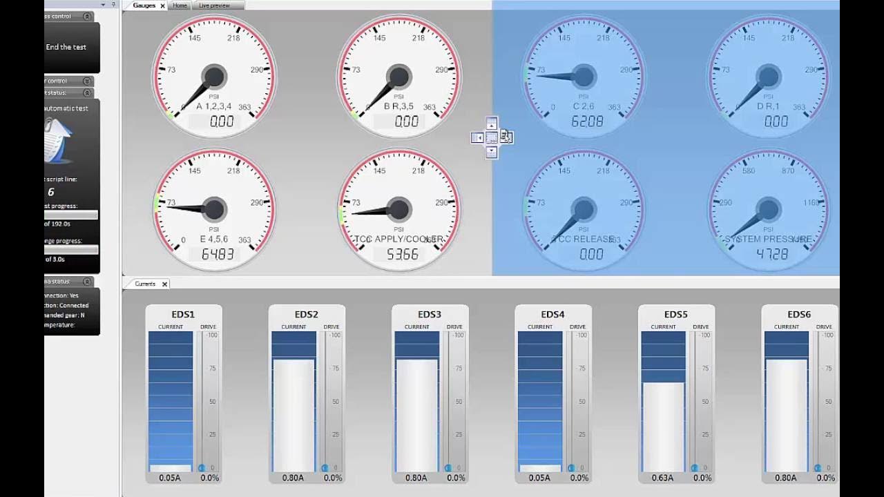 Valve body testing EZee Shift Software on Powertrain Labs SOLID TEST