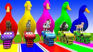 Long Slide Game With Cow Elephant Gorilla Hippopotamus Tiger 3d Animal Game Funny 3d Animals screenshot 3