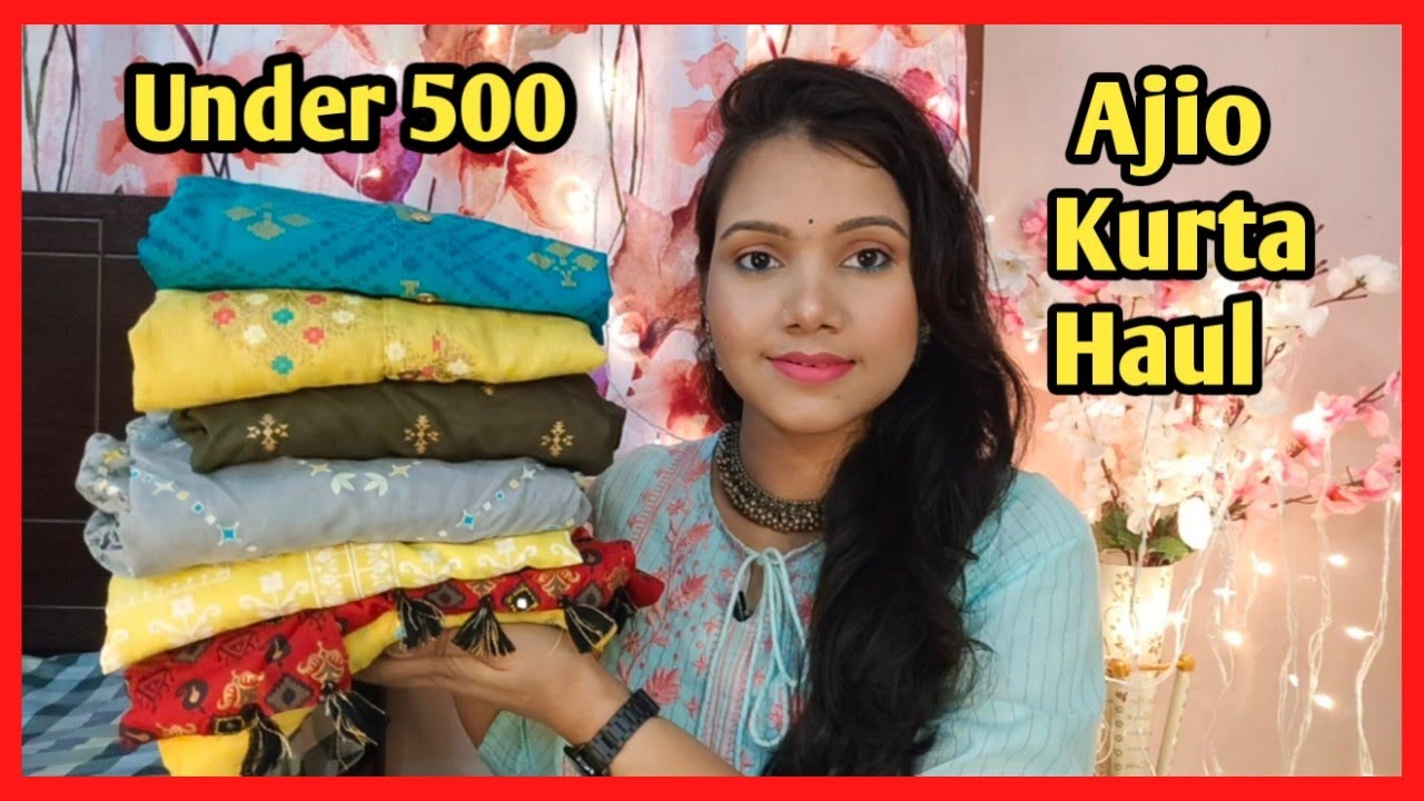 💕AJIO Kurti Haul under 500💕 AVAASA kurti Haul under 500💕Ajio kurta Haul💕My dream project💕Ajio Haul💕